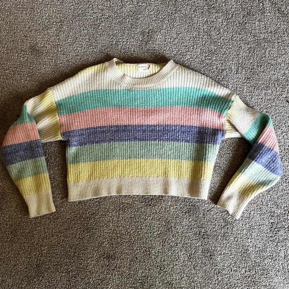 Rainbow striped cropped sweater - Dreamers by Debut